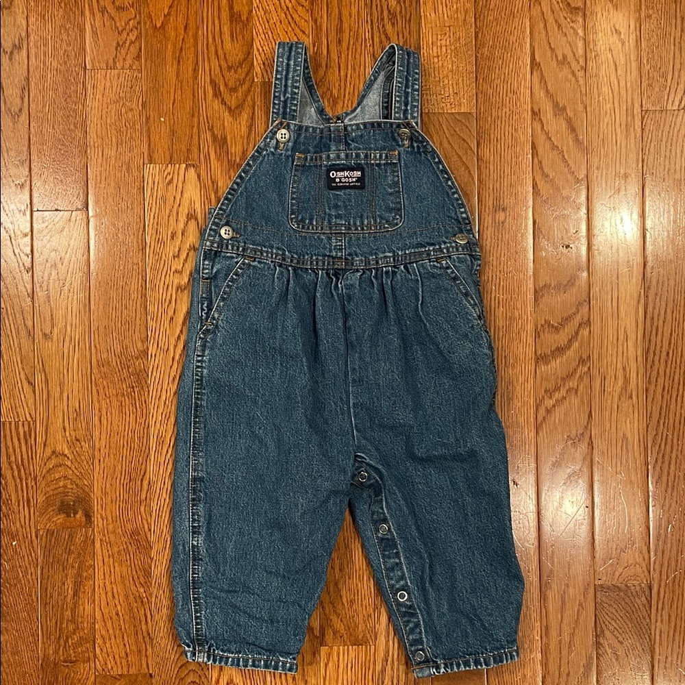 Vintage OshKosh B'gosh Classic Blue Overalls 18 months